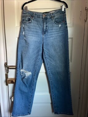 BCBGeneration Medium Blue Distressed Boyfriend Jeans